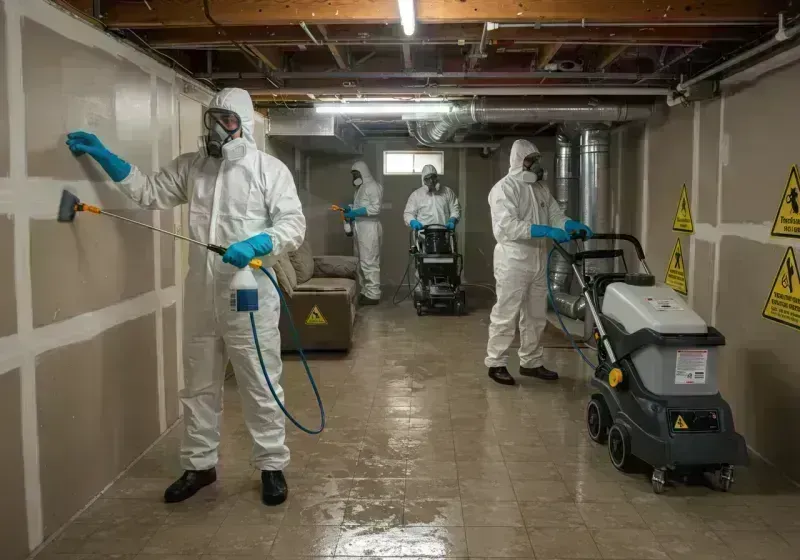 Basement Moisture Removal and Structural Drying process in Holly Hills, CO